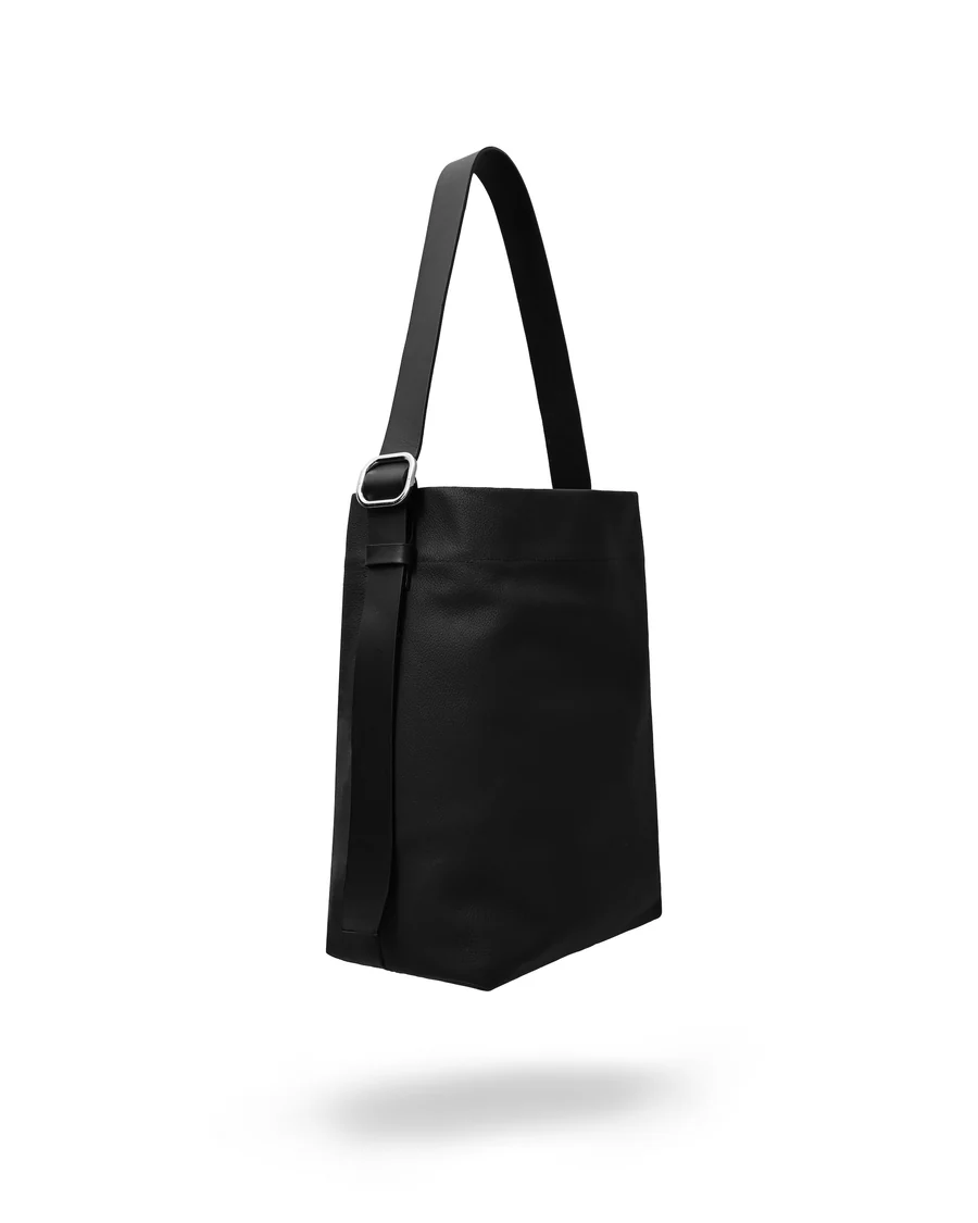 GRAIN LEATHER EDITOR’S BAG (BLACK)