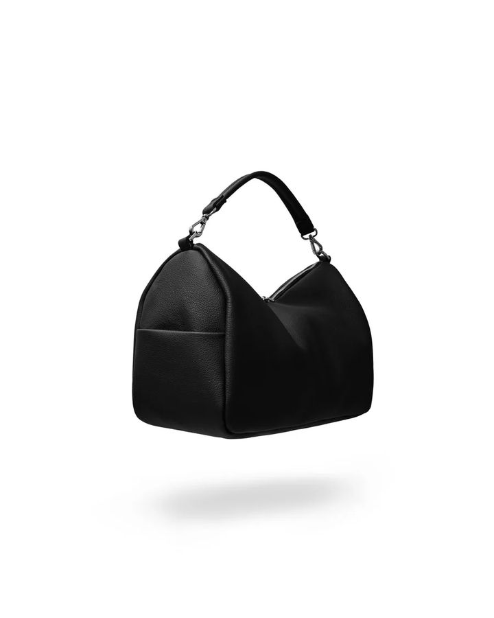 GRAIN LEATHER DAYOFF BAG (BLACK)