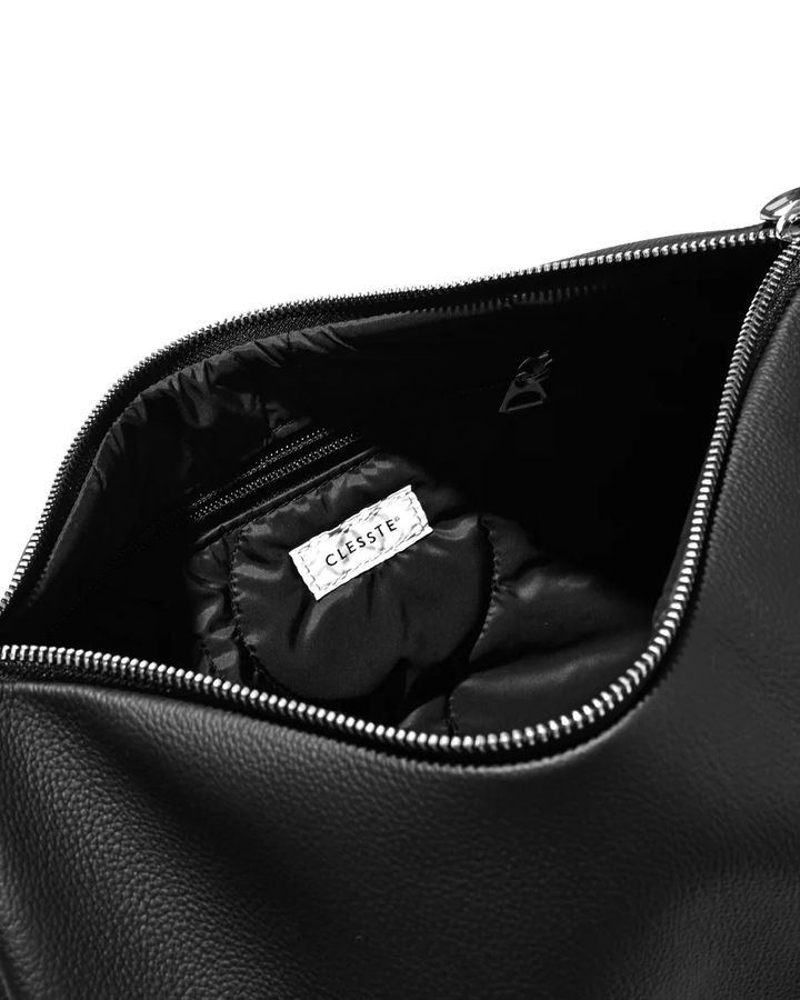 GRAIN LEATHER DAYOFF BAG (BLACK)