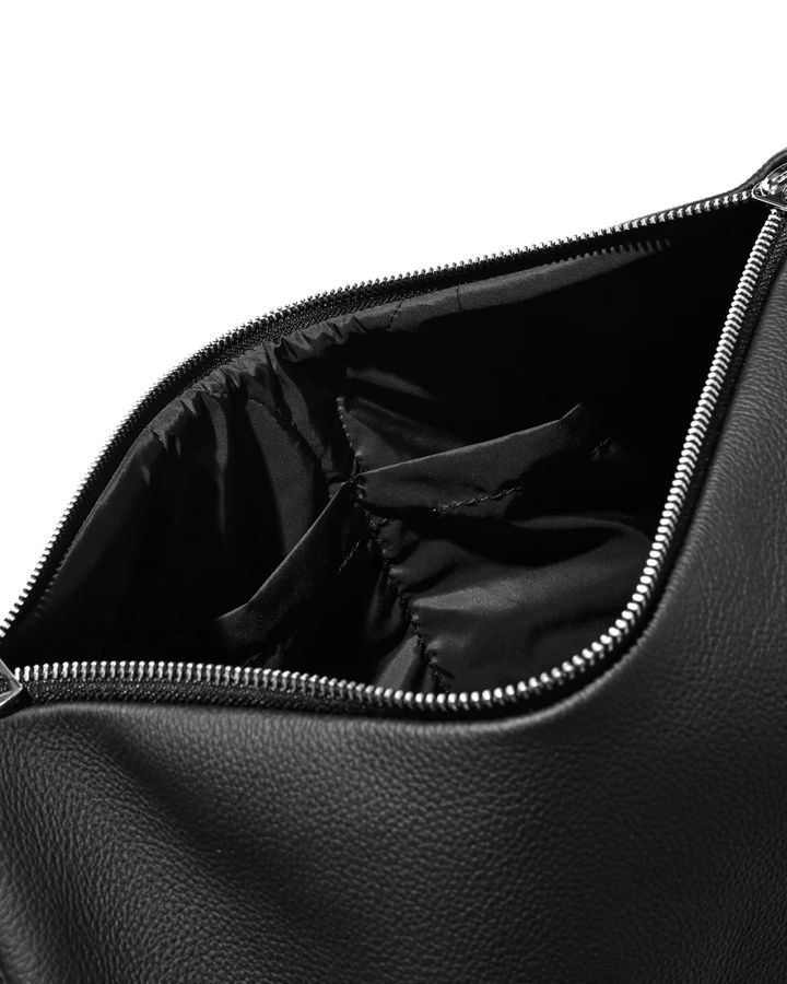 GRAIN LEATHER DAYOFF BAG (BLACK)