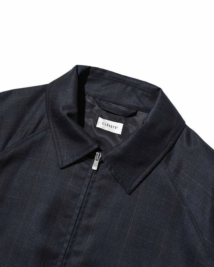 WOOL GLEN PLAID CITY UTILITY JACKET (NAVY)