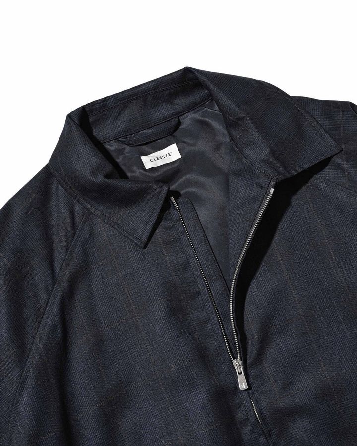 WOOL GLEN PLAID CITY UTILITY JACKET (NAVY)