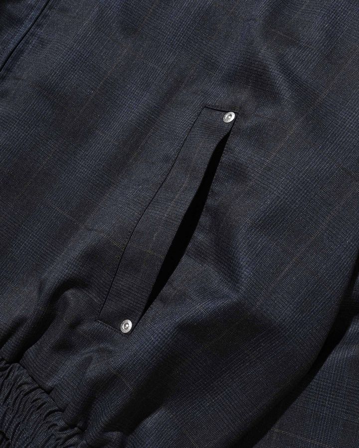 WOOL GLEN PLAID CITY UTILITY JACKET (NAVY)