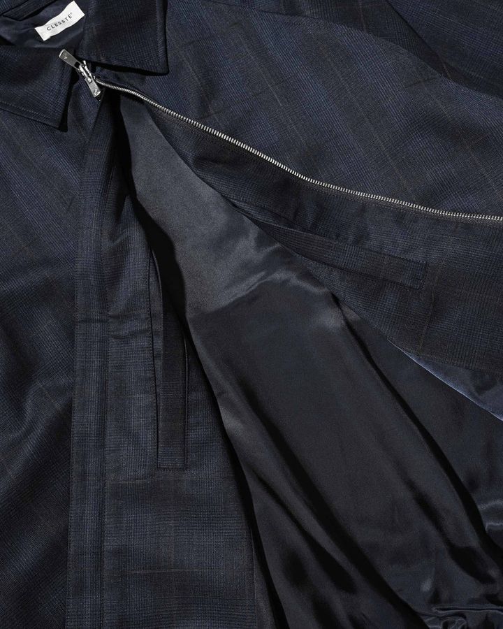 WOOL GLEN PLAID CITY UTILITY JACKET (NAVY)