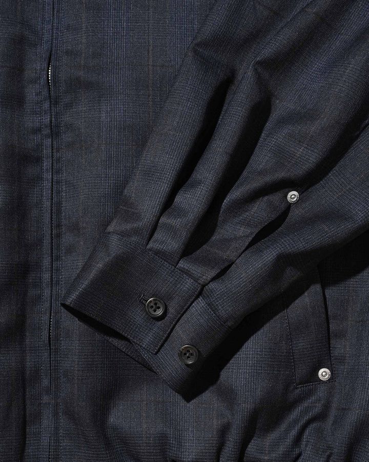 WOOL GLEN PLAID CITY UTILITY JACKET (NAVY)