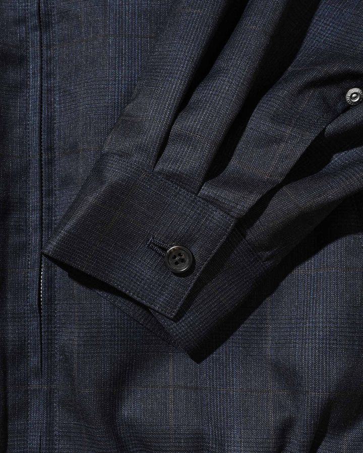 WOOL GLEN PLAID CITY UTILITY JACKET (NAVY)